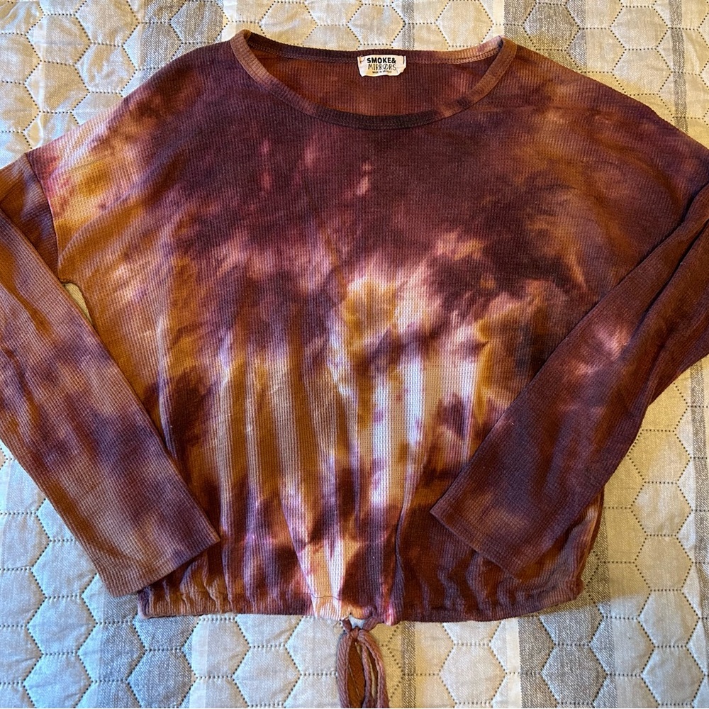 Burgundy smoky color crop top